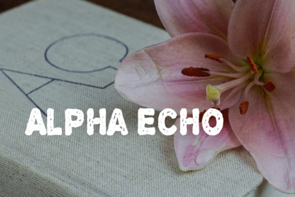 Alpha Echo: A Shredded Display Font for Campaign Creators