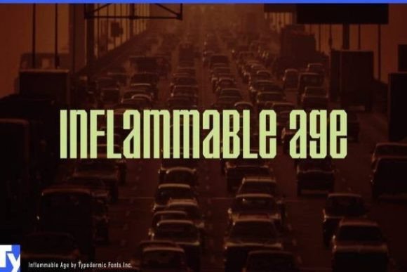 Inflammable Age Font for Craft Projects That Sell