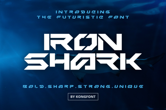 Iron Shark: A Bold Display Font for Creative Makers