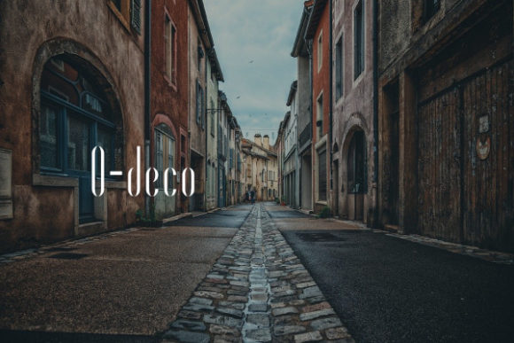 O-deco: A Slim Elegant Display Typeface for Web Creators