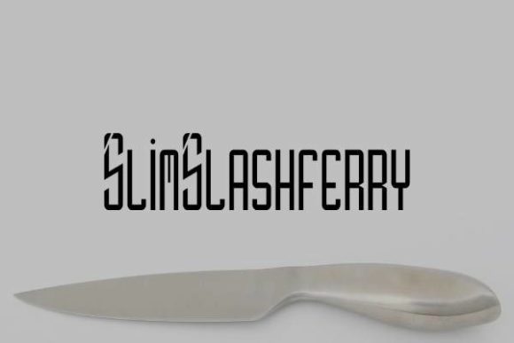 Slim Slashferry Font for Handmade Product Labels